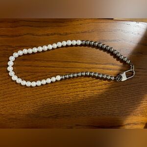 Vitaly 45cm (18”) necklace with pearls and metal beads